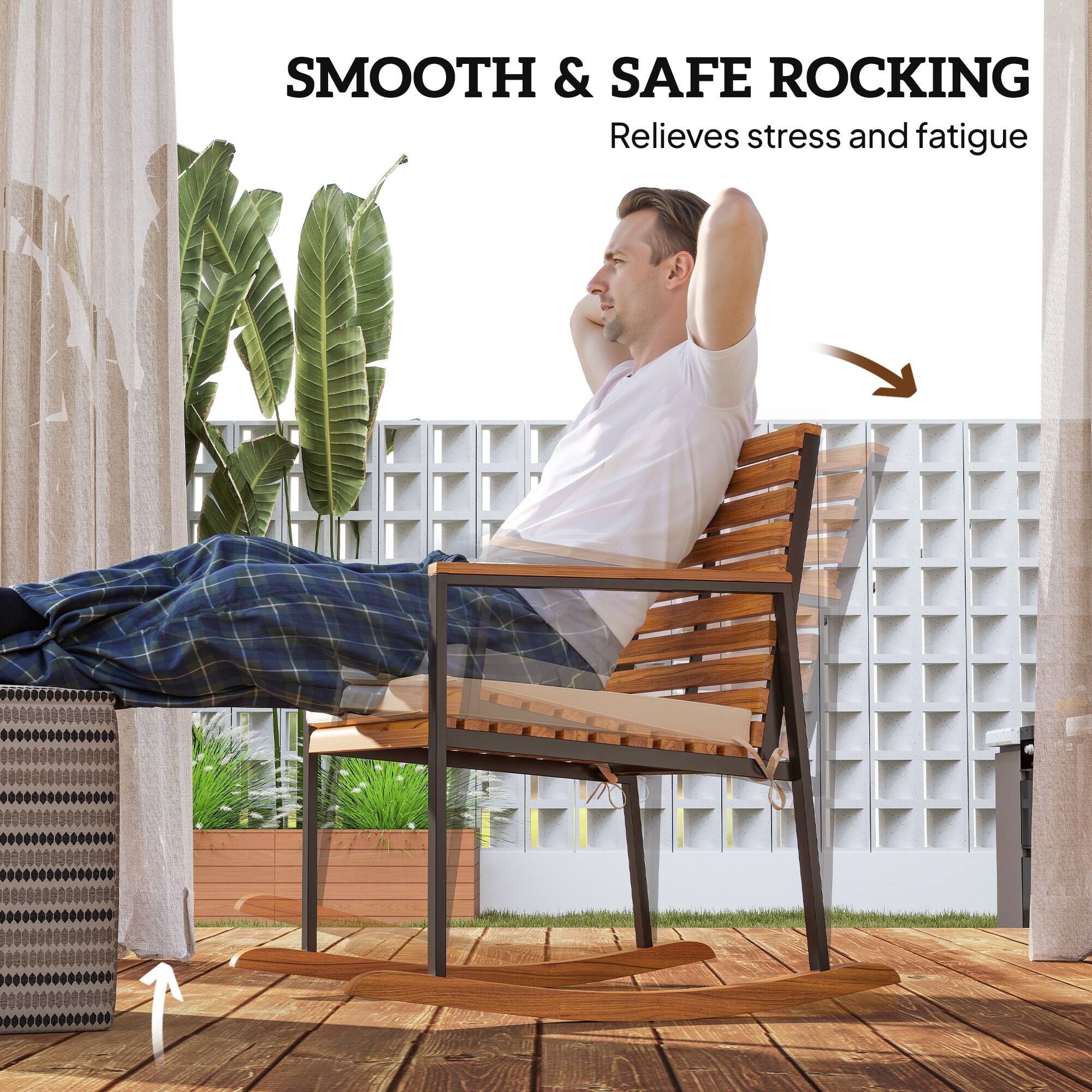 SMOOTH & SAFE ROCKING
Relieves stress and fatigue