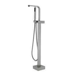 Boyel Living - Brushed Nickel Bathtub Faucet Solid Brass Single Handle 360° Swivel Handheld Spray - Silver
