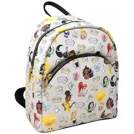 UPD - Disney Princess All Over Print 10" Mini Deluxe Backpack with Small front Pocket - Multicolored