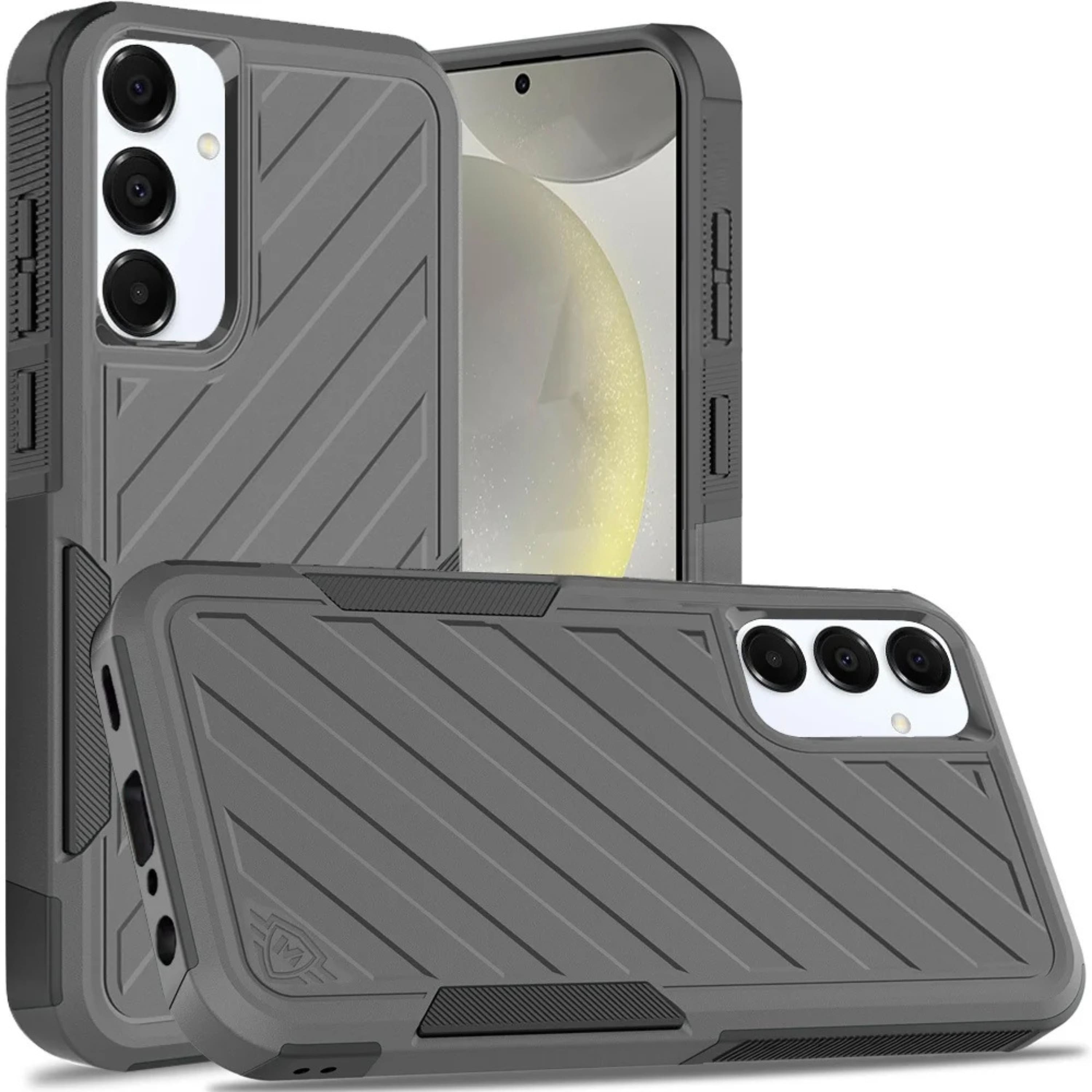 Kitcheniva - Dual Layer Shockproof Rugged Case With Tempered Glass For Samsung S25 S24 Grey - Gray price history on PriceWatchPro