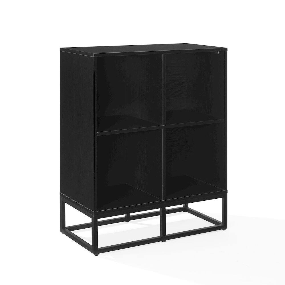 Alt View 2. Crosley Furniture - Enzo 4 Cube Record Player Stand With Vinyl Storage - Black.