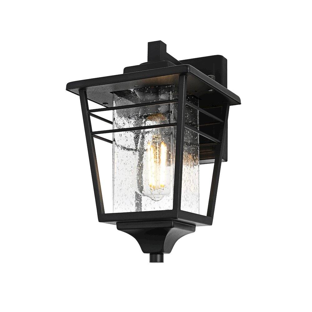 Back. Elegant Lighting - Croskey 7 inch Outdoor Pendant in Black - Black.