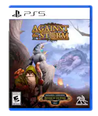 PS5 Against the Storm: Everyone 10+ ESRB Includes / Contains Keeper of the Stone DLC Hooded Horse