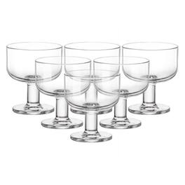 Bormioli Rocco - Hosteria Stackable Dessert Cups, Set of 6, Tempered Glass, 8 Oz - Clear