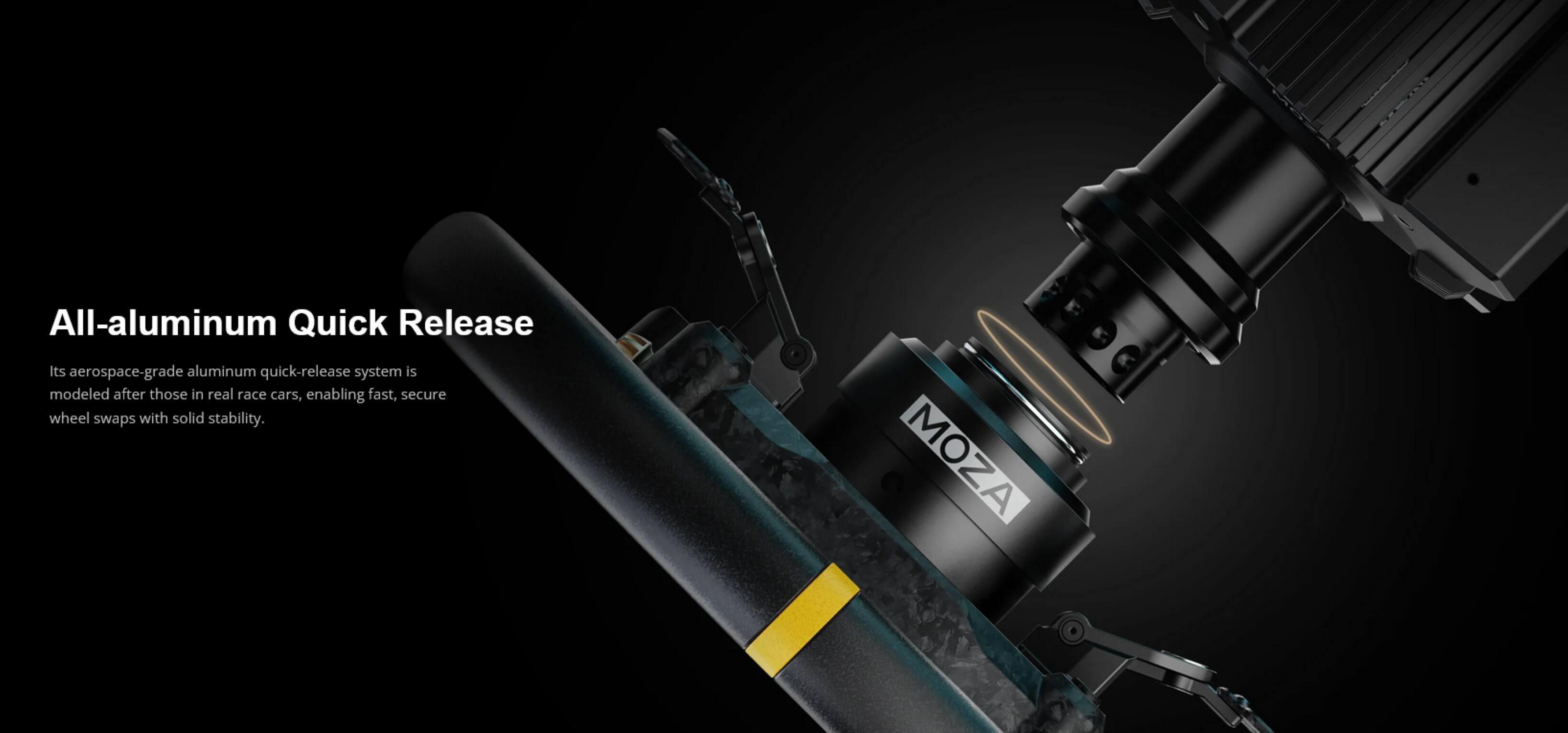 All-aluminum Quick Release

Its aerospace-grade aluminum quick-release system is modeled after those in real race cars, enabling fast, secure wheel swaps with solid stability.