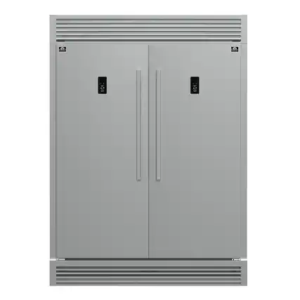 Front. Forno Appliances - Fortezza 28 Cu. Ft. Side-by-Side Convertible Refrigerator/Freezer with Trim Grill - Stainless steel.