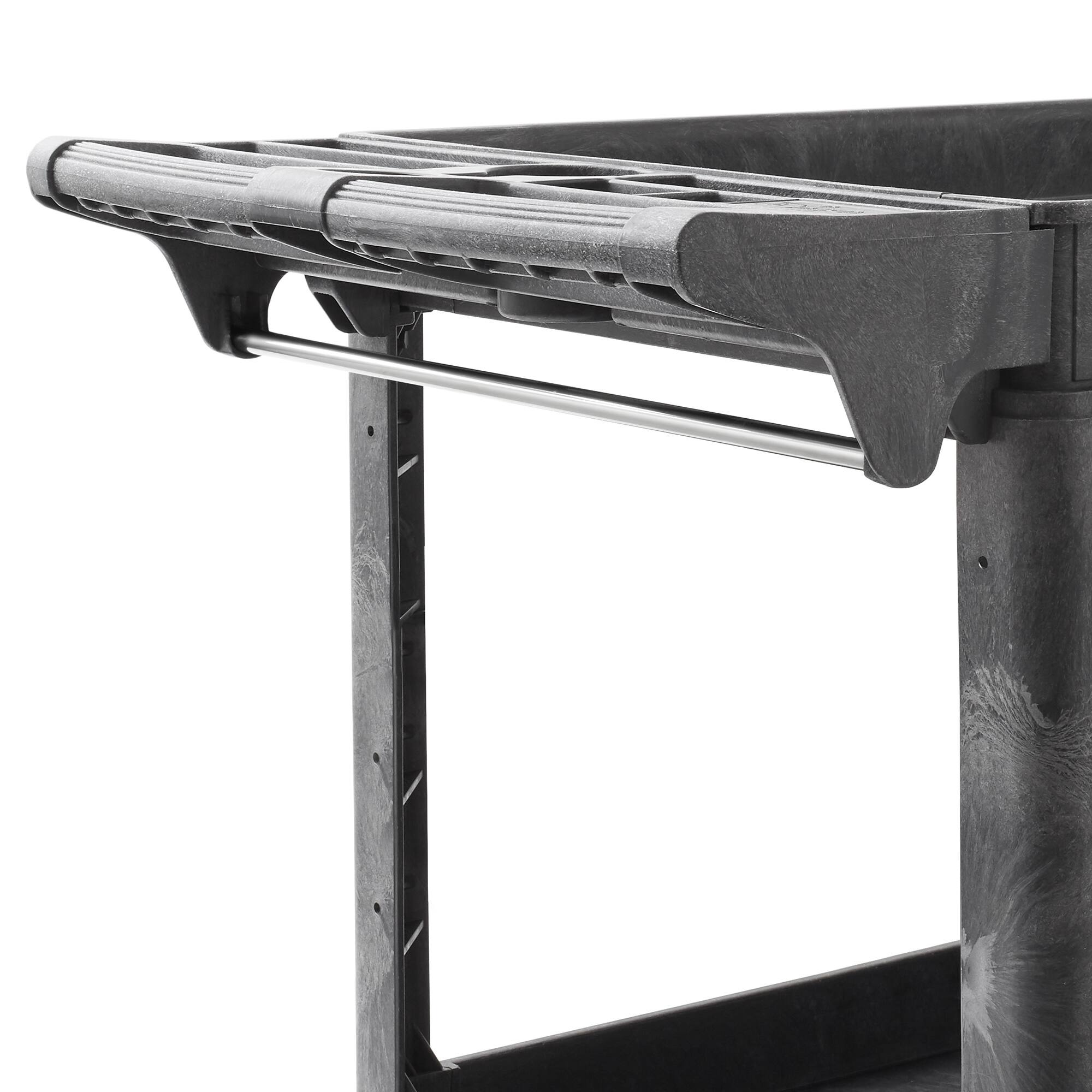 Alt View 3. Dryser - Utility Service Cart with Tiers - 550 -lb Capacity - 5-in Wheels - Black.