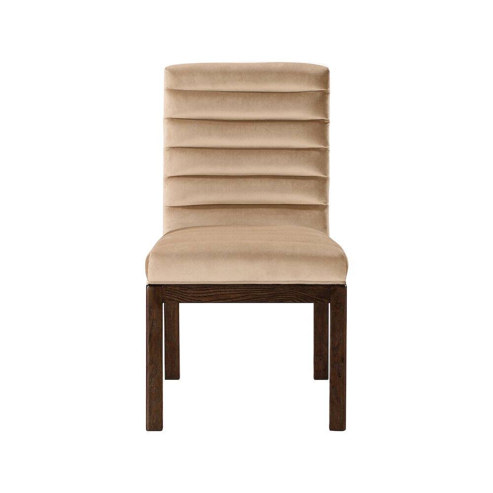 Alt View 1. Meridian Furniture - Evelyn Beige Velvet Dining Chair - Beige.