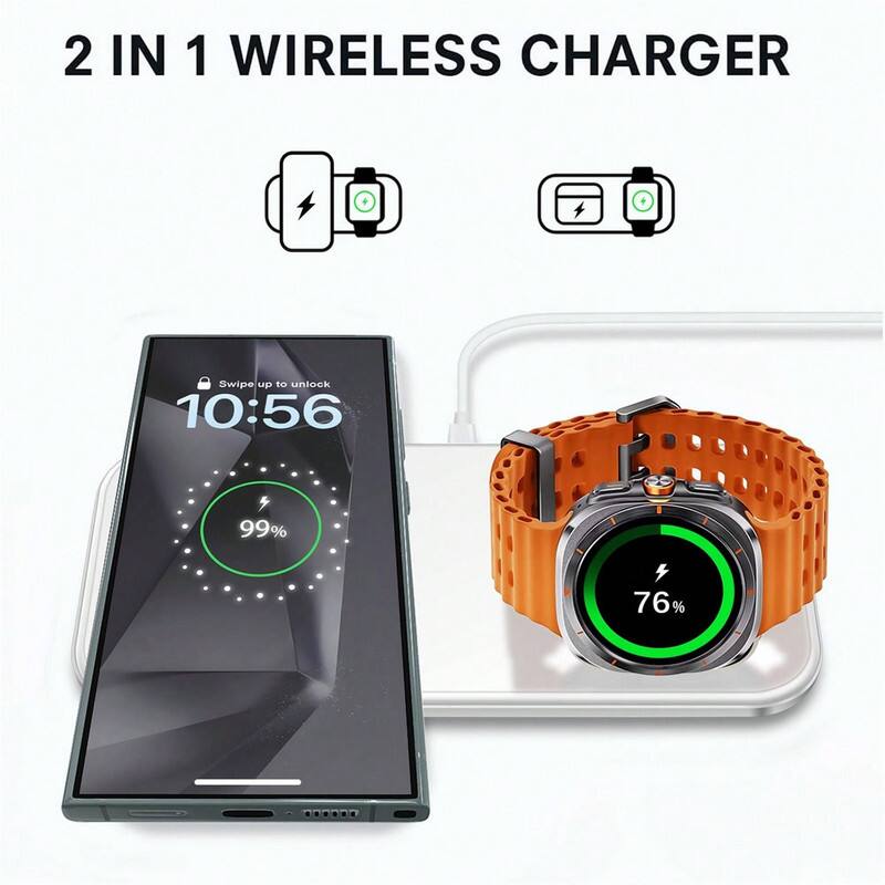 2 IN 1 WIRELESS CHARGER

Swipe up to unlock

10:56

99%

76%