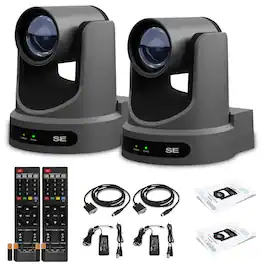 2 x PTZOptics Move SE PTZ Camera with 12x Optical Zoom (PT12X-SE-GY-G3) - Gray