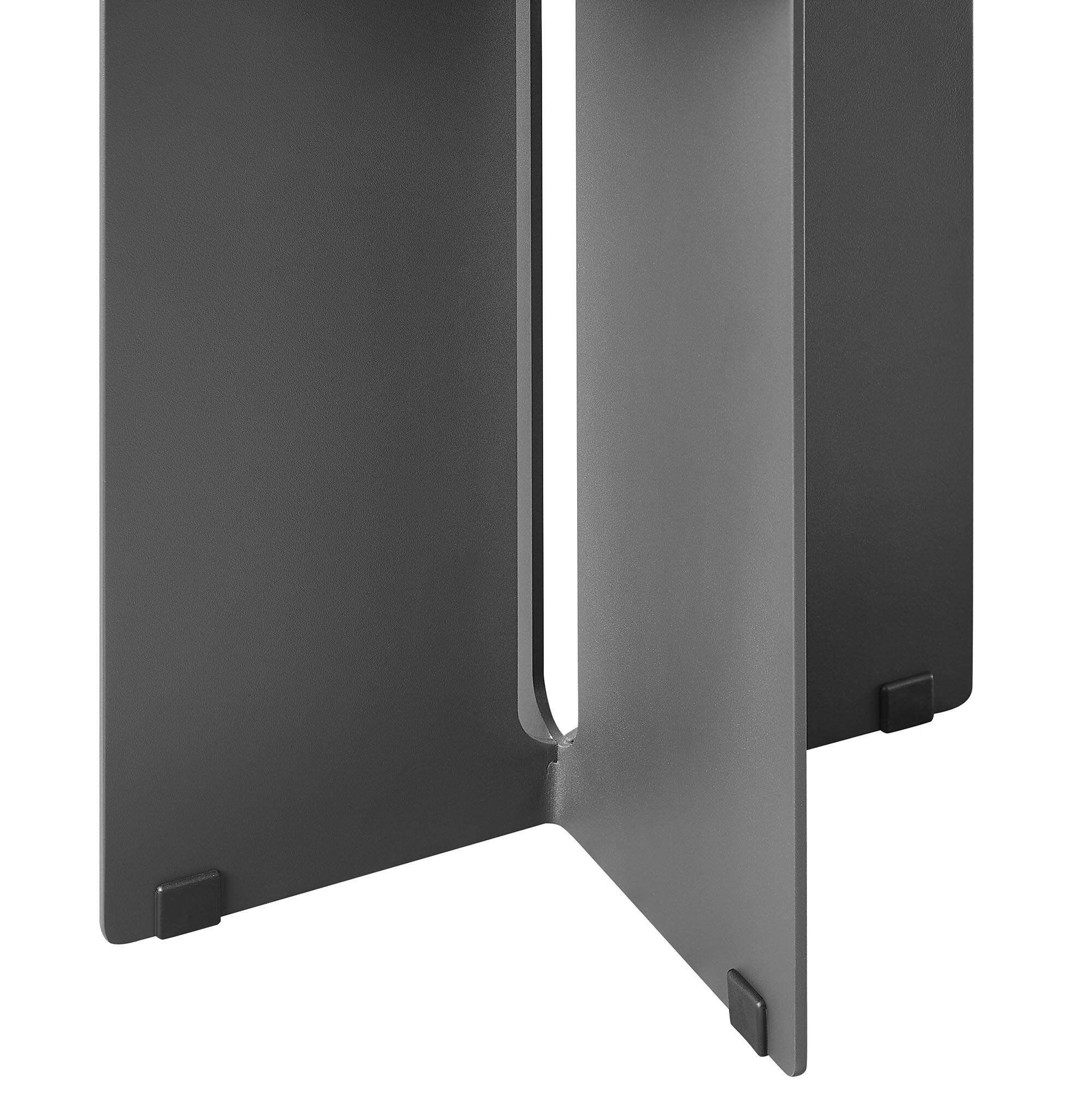 Alt View 3. Modway - Tecton Outdoor Patio Aluminum Side Table by Modway - Charcoal.