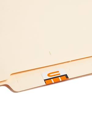 Alt View 2. Smead - BCCR Labels File Folder Label, U, Light Orange, 500 Labels/Pack - Orange.