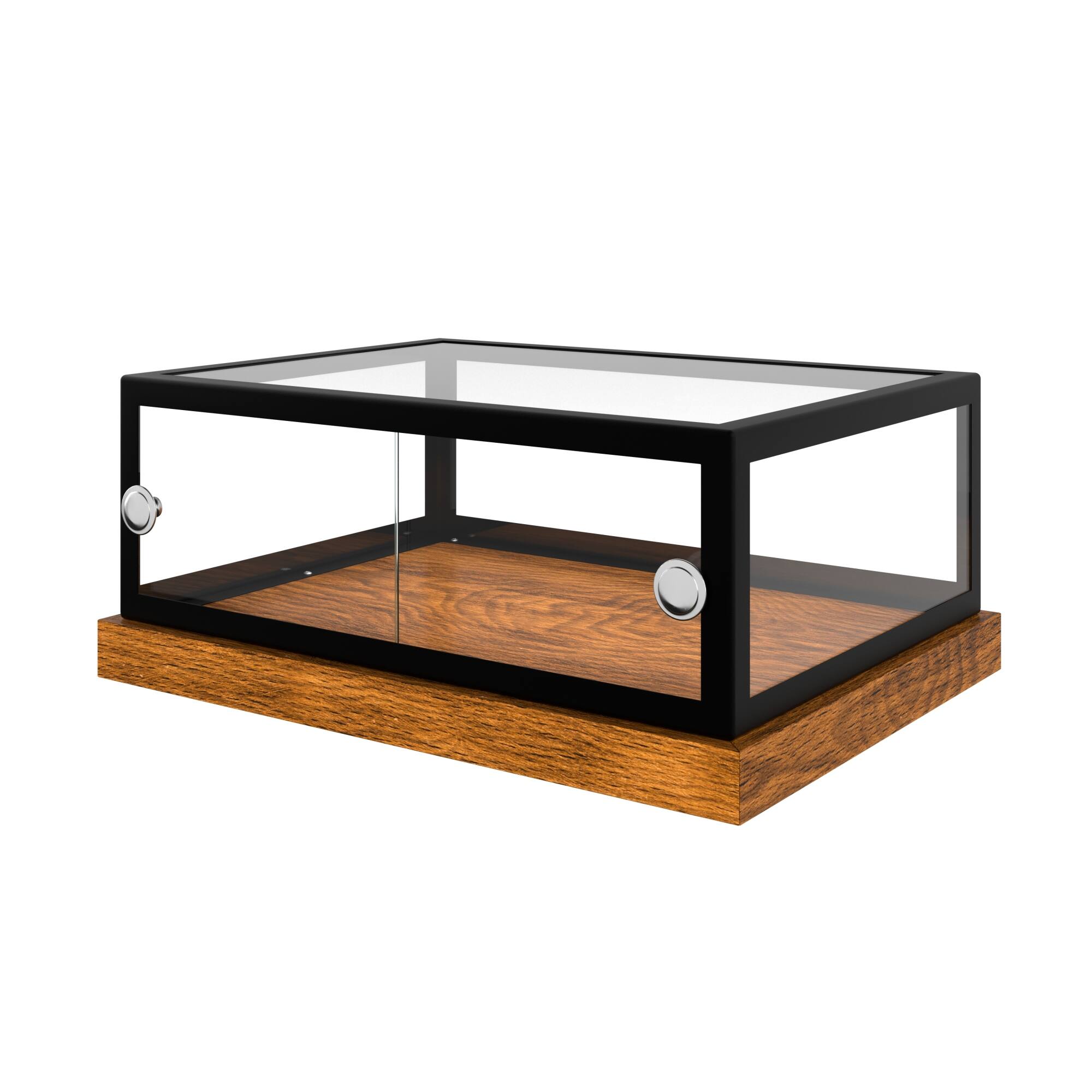 Alt View 6. Koolmore - 20 in. Wood and Glass Muffin, Cake Bakery Display Case (KM-BDW-20MUF) - Dark Wood Grain.