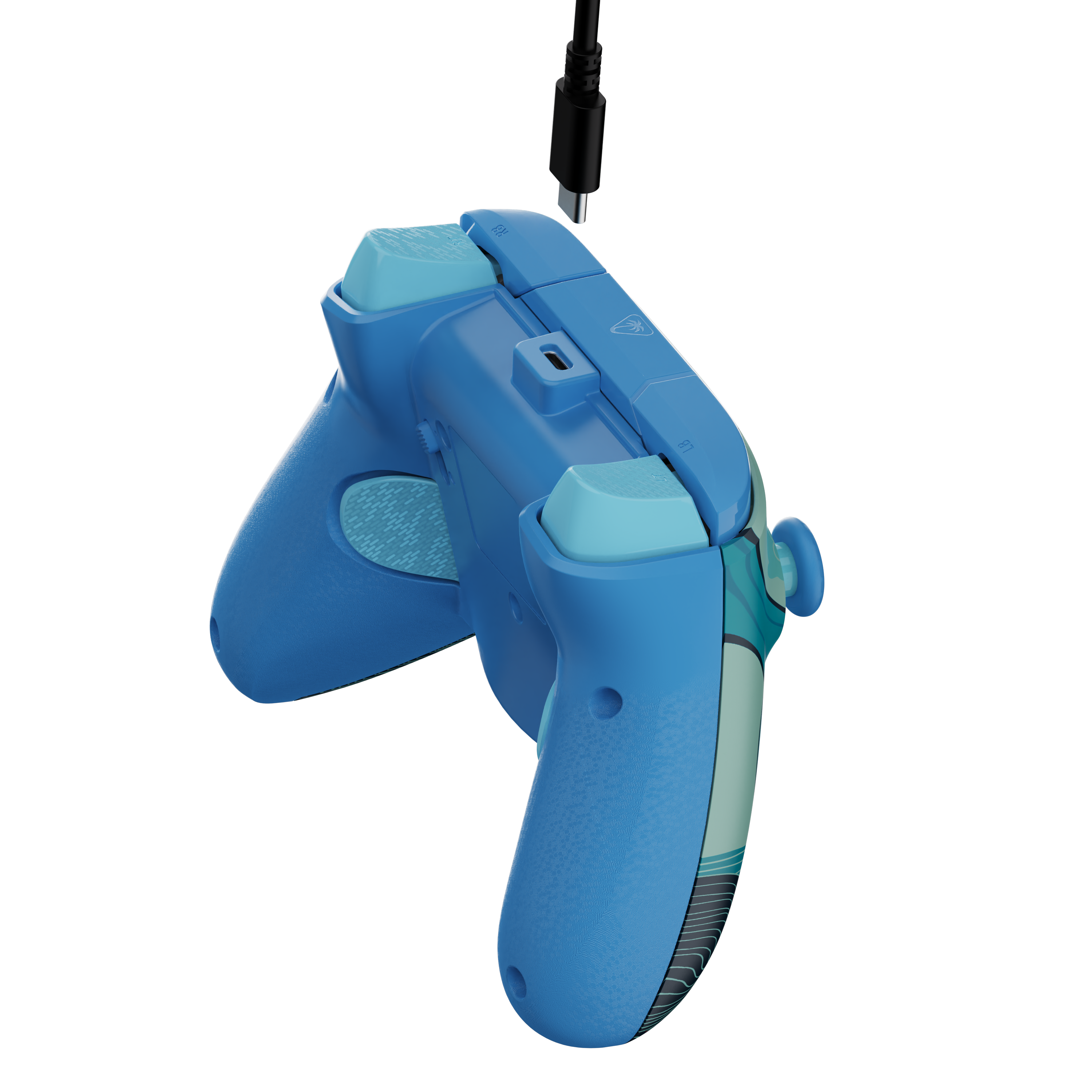 Alt View 2. Turtle Beach - REMATCH™ Advanced Wired Controller - Blue Kitsune EverGLOW for XB, PC - Blue Kitsune.