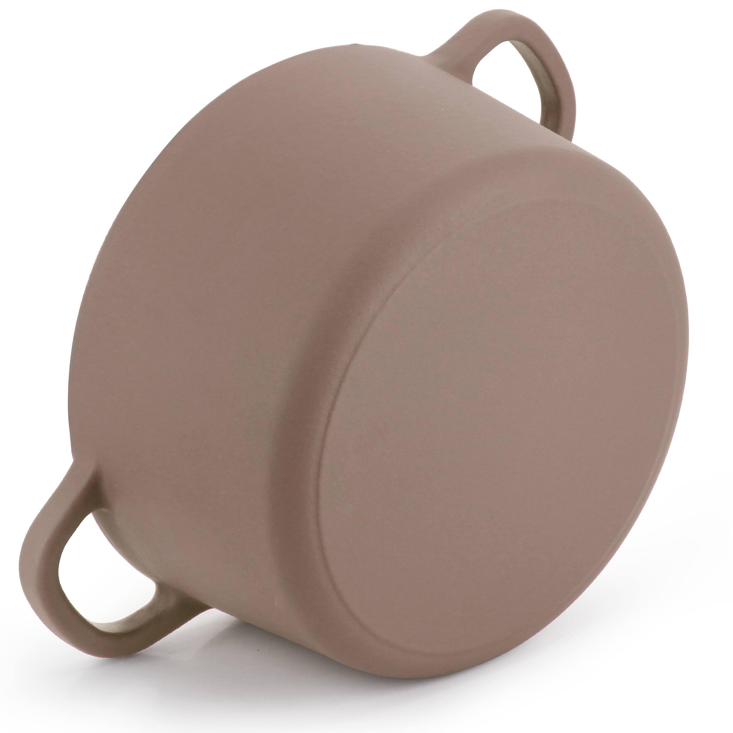 Alt View 3. Crockpot - Crockpot Artisan 5 Quart Enameled Cast Iron Dutch Oven in Matte Dusty Pink - Pink.