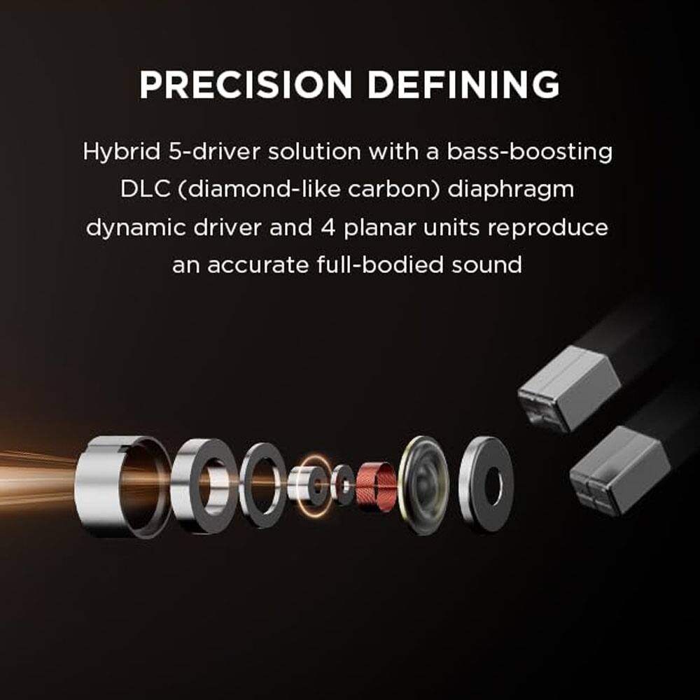 Alt View 1. 1MORE - Penta Driver Headphones - P50 - Black.