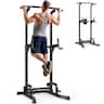 Sportsroyals - Power Tower Pull Up Bar Station, 360LBS Stable Pull Up Dip Station for Home Gym Strength Training Equipment - Black