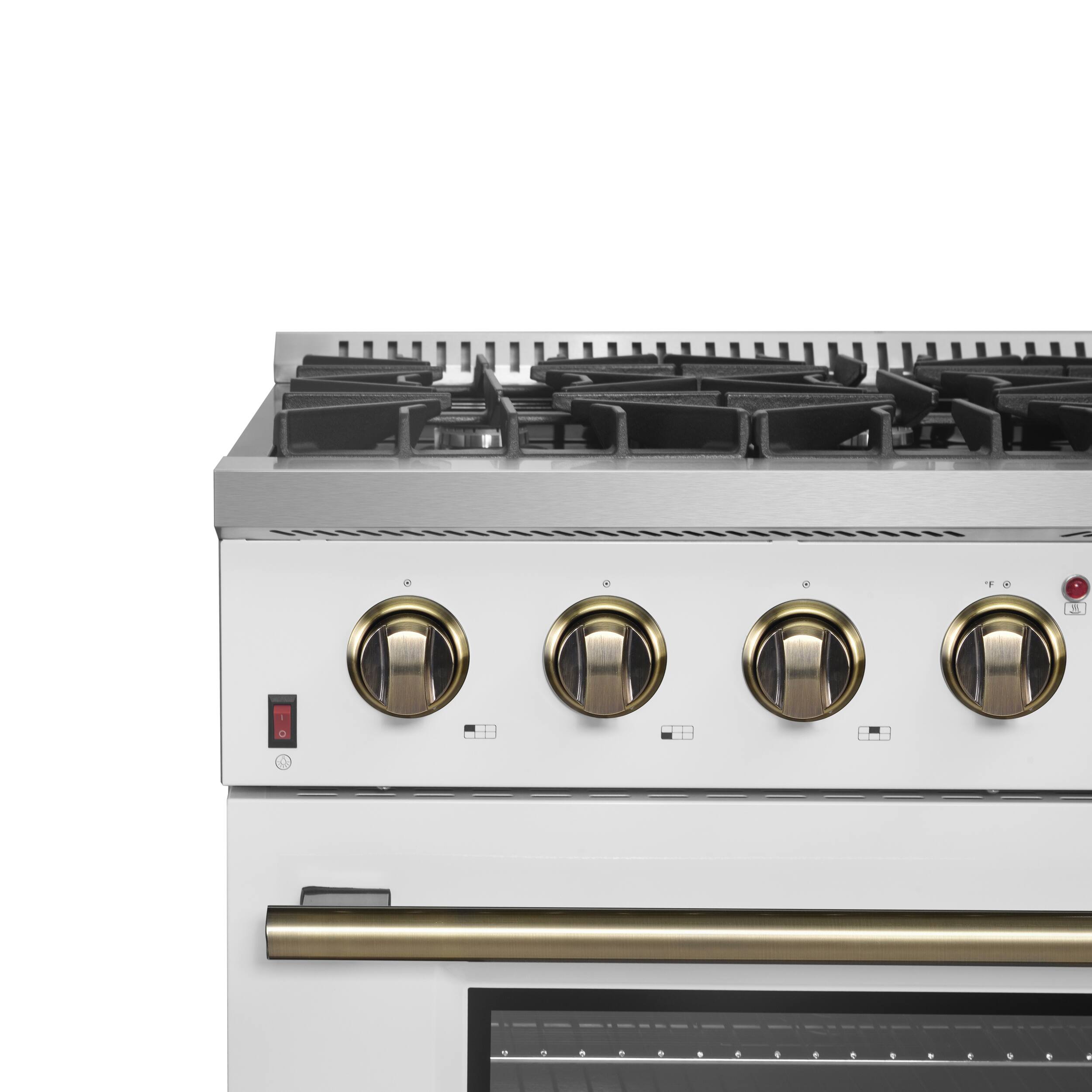 Alt View 9. Forno Appliances - Galiano 5.36 Cu. Ft. Freestanding Gas Range with Convection Oven - White.