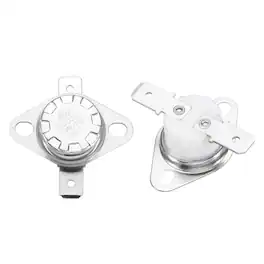 Unique Bargains - 2pcs KSD301 Thermostat 180°C/356°F 10A Normally Closed N.C Thermal Cutoff Switch for Microwaves/Oven Ceramic - Silver