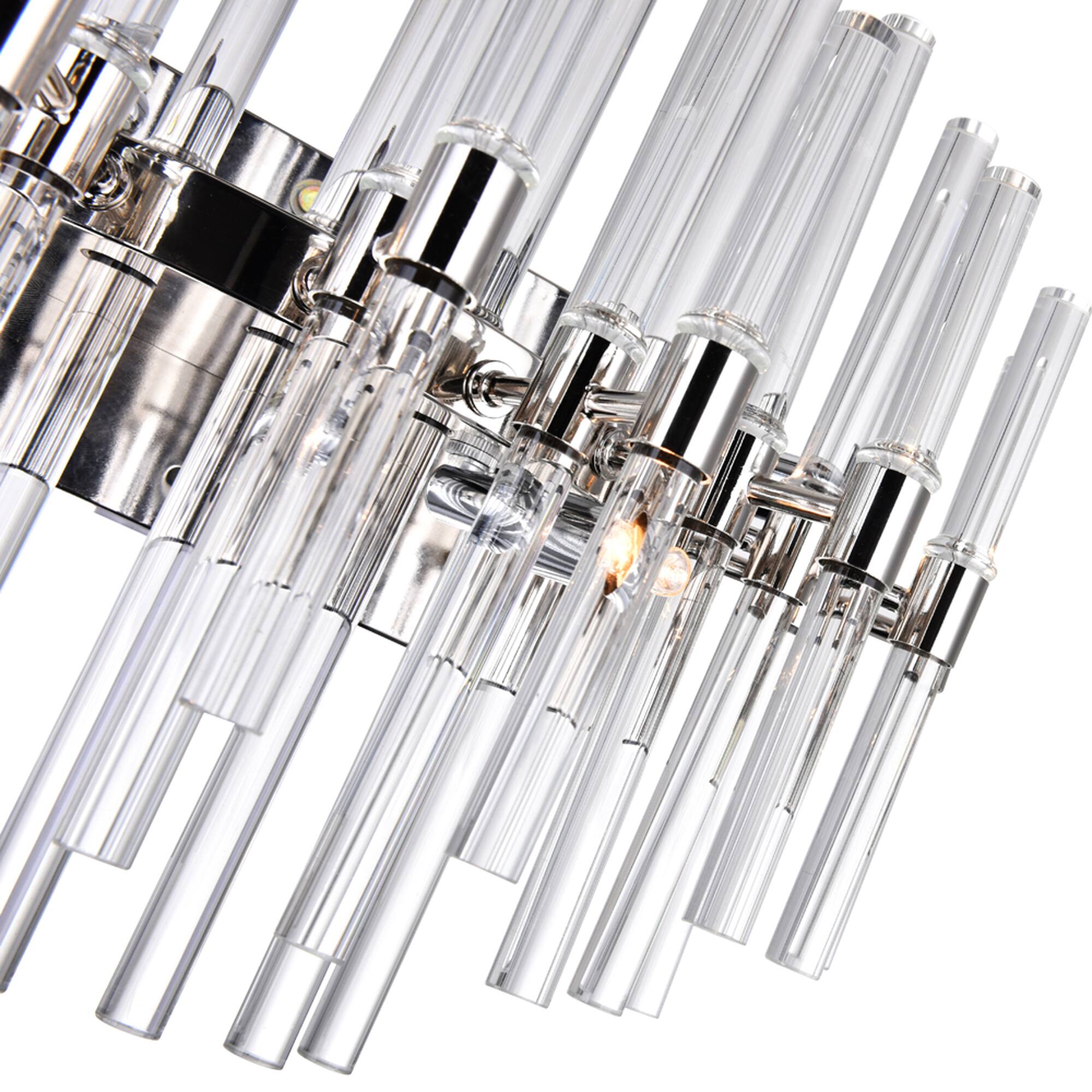 Back. CWI Lighting - Miroir 4 Light Vanity Light With Polished Nickel Finish - Polished Nickel.