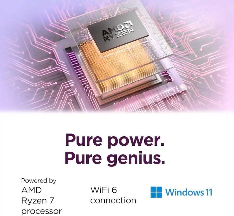AMD Zen Ryzen Pure power. Pure genius. Powered by AMD Ryzen 7 processor WiFi 6 connection Windows 11