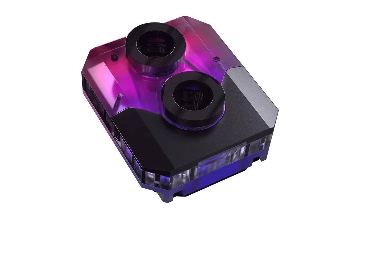 Alt View 2. Phanteks - Phanteks Glacier EZ-Fit 450CPU, Copper Water Block for Intel 1700/AM5, RGB, Black - Black.