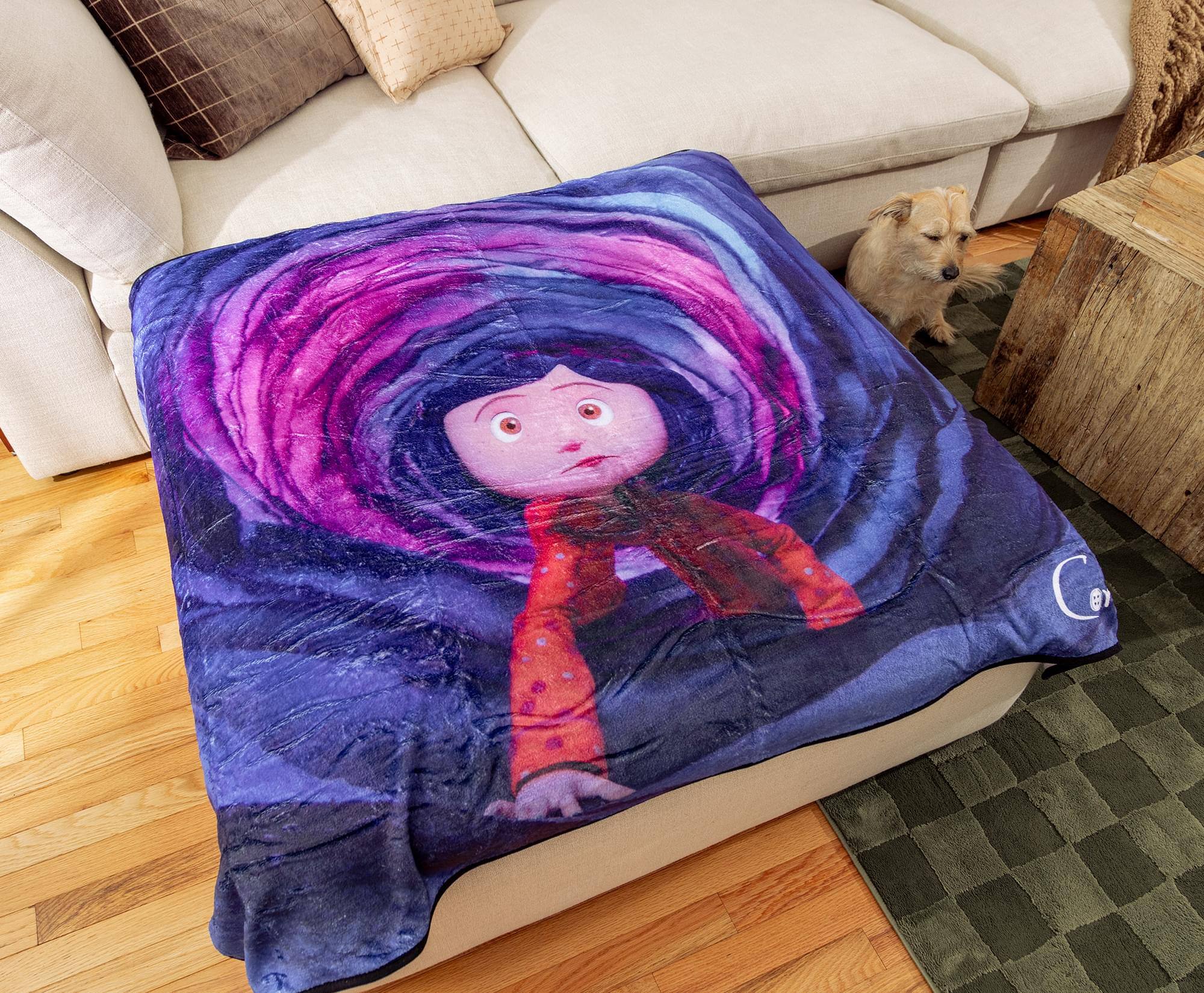 Alt View 6. Surreal Entertainment - Coraline Fleece Throw Blanket | 45 x 60 Inches - Blue.