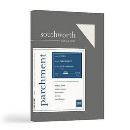 Southworth - 8.5" x 11" Specialty Paper, 65 lbs., 100 Brightness, 100/Box (Z980CK) - Ivory