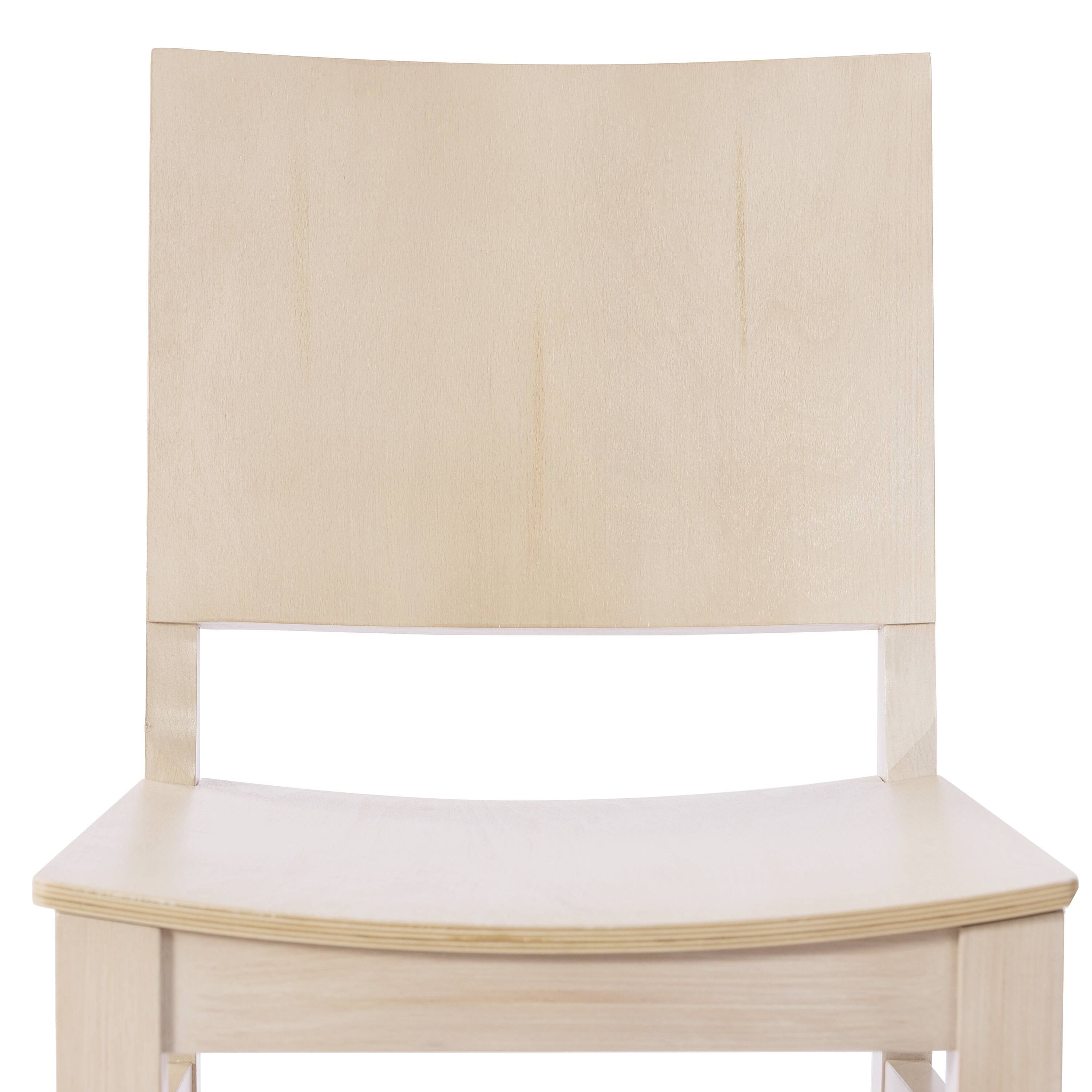 Alt View 9. Emma + Oliver - Spencer Dining Chair with Curved Backrest and Solid Wood Construction - Antique White.