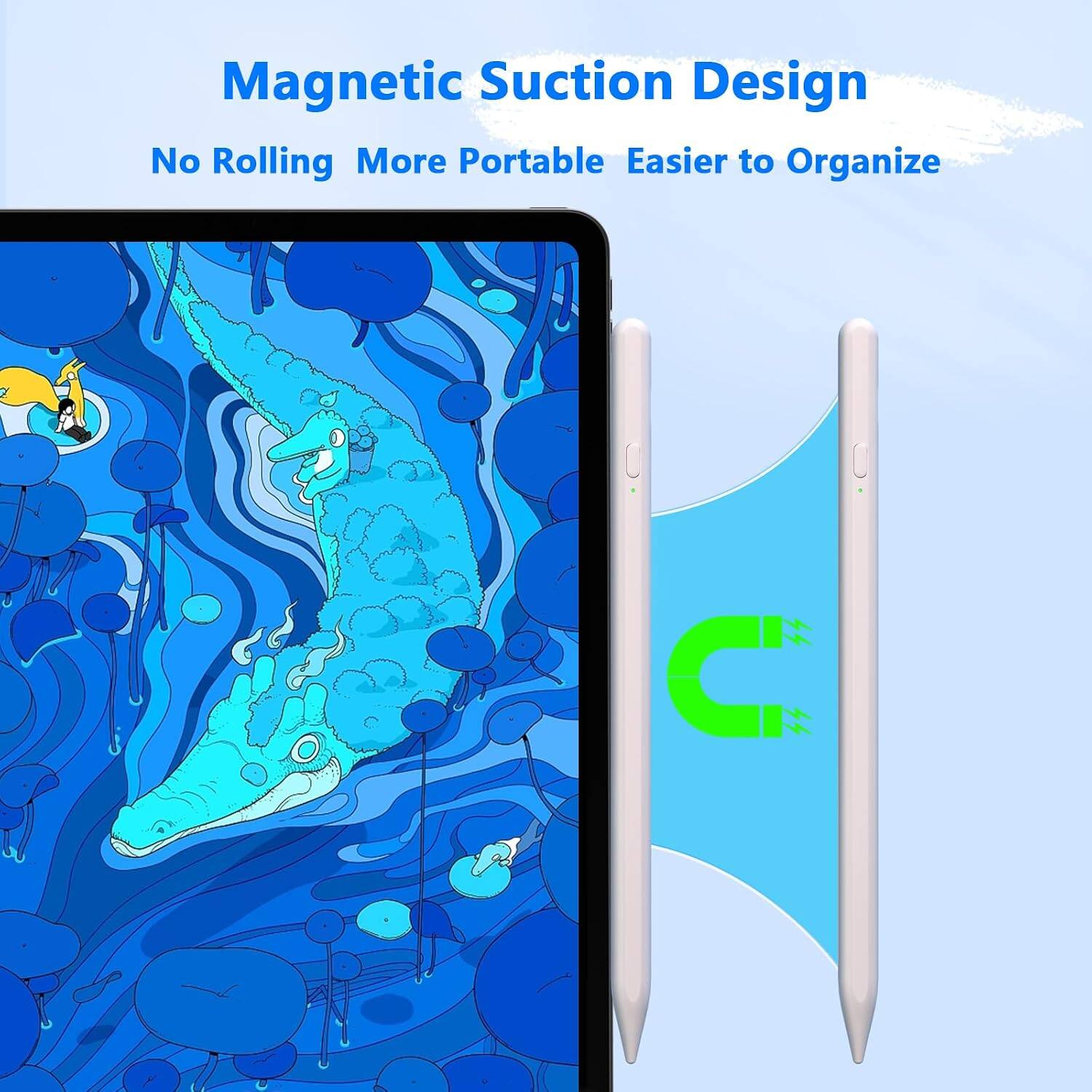 Magnetic Suction Design  
No Rolling  
More Portable  
Easier to Organize