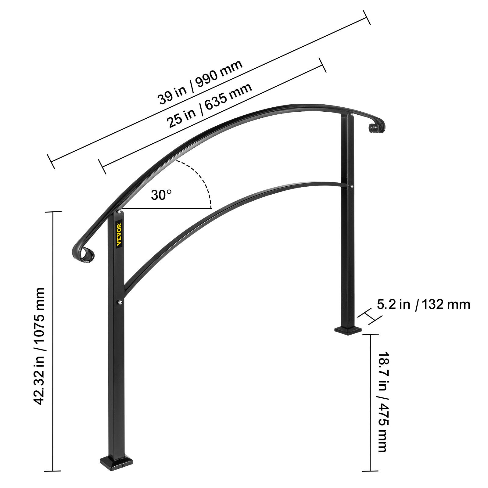 39 in / 990 mm
25 in / 635 mm
42.32 in / 1075 mm
5.2 in / 132 mm
18.7 in / 475 mm