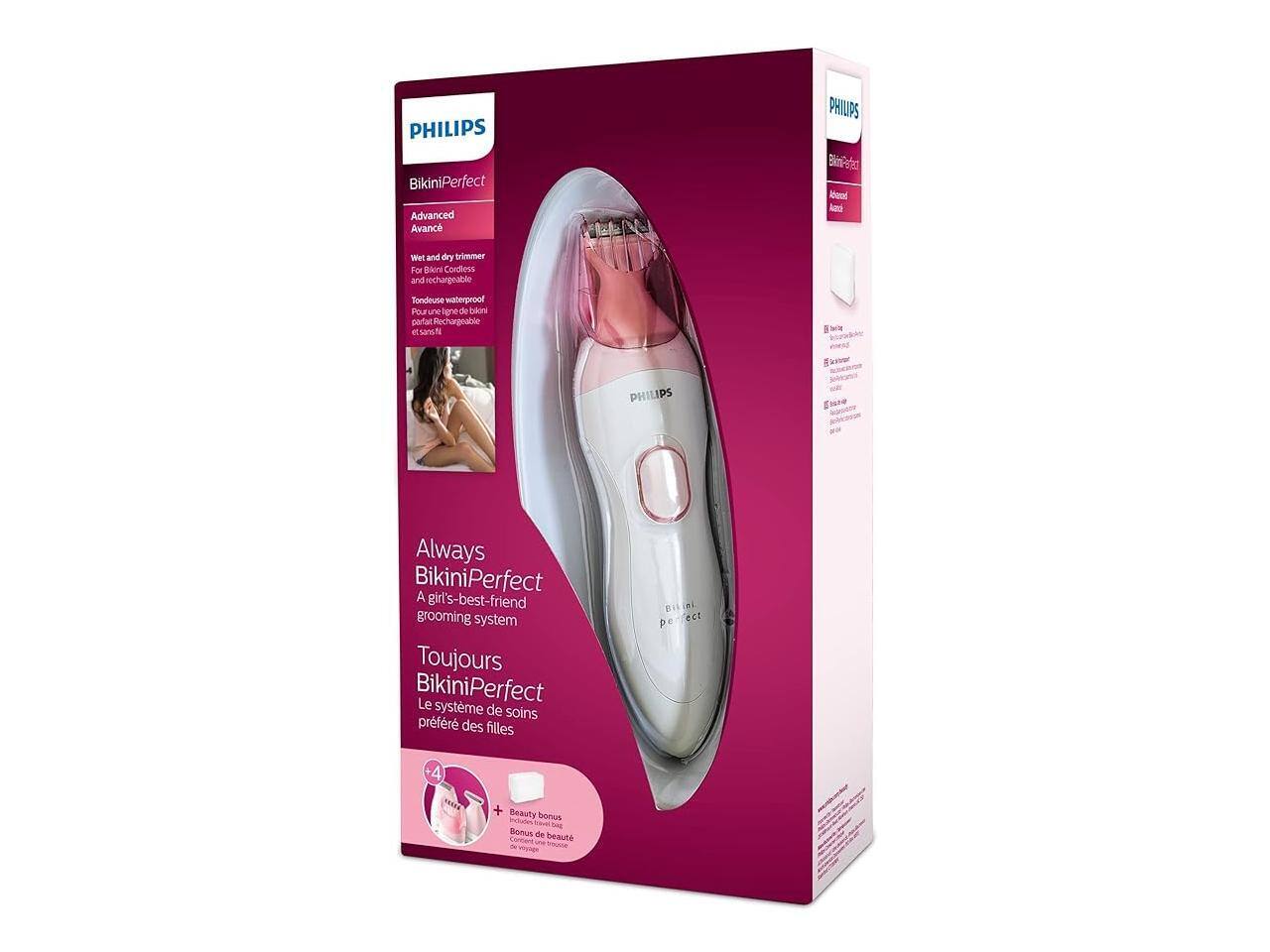 Philips - HP6376/61 BikiniPerfect Advanced Trimmer Kit for Bikini Line, Rechargeable (3 attachments)