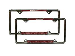 Rico Industries - Washington State Cougars Chrome EZ View License Plate Frame - Set of 2 Frames - Multi