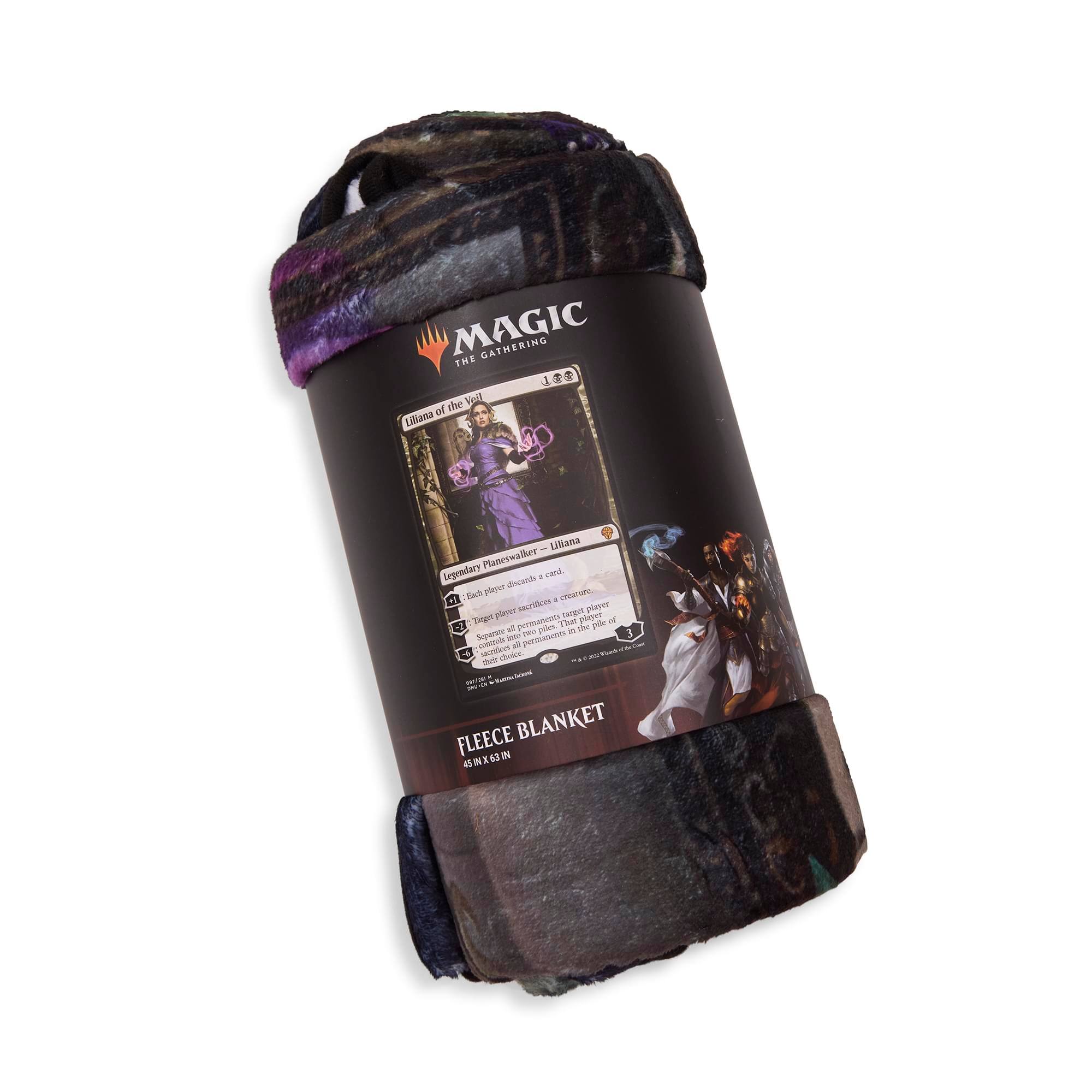 MAGIC THE GATHERING LES the Voil of Liliana

- Liliana Legendary Planeswalker card. A player discards +1 Each # player sacrifices carger player Enger permaments That player pile A De (991) pues 50 the Separatic 2019 permunents 3 GROONS sacrifices la their choice. +Butsciden FLEECE BLANKET I 63 N 45 IN