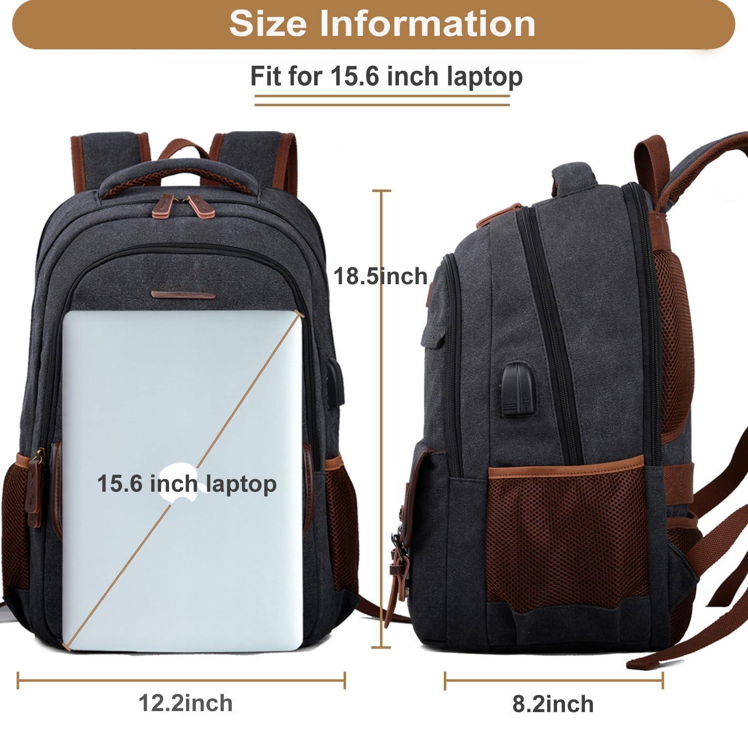 Alt View 2. Live At Space - Canvas Travel Laptop Backpack For Men Women  Business Work Rucksack College School Computer Bag Fits 15 6 Inch Notebook - Grey-17.3 Inch.