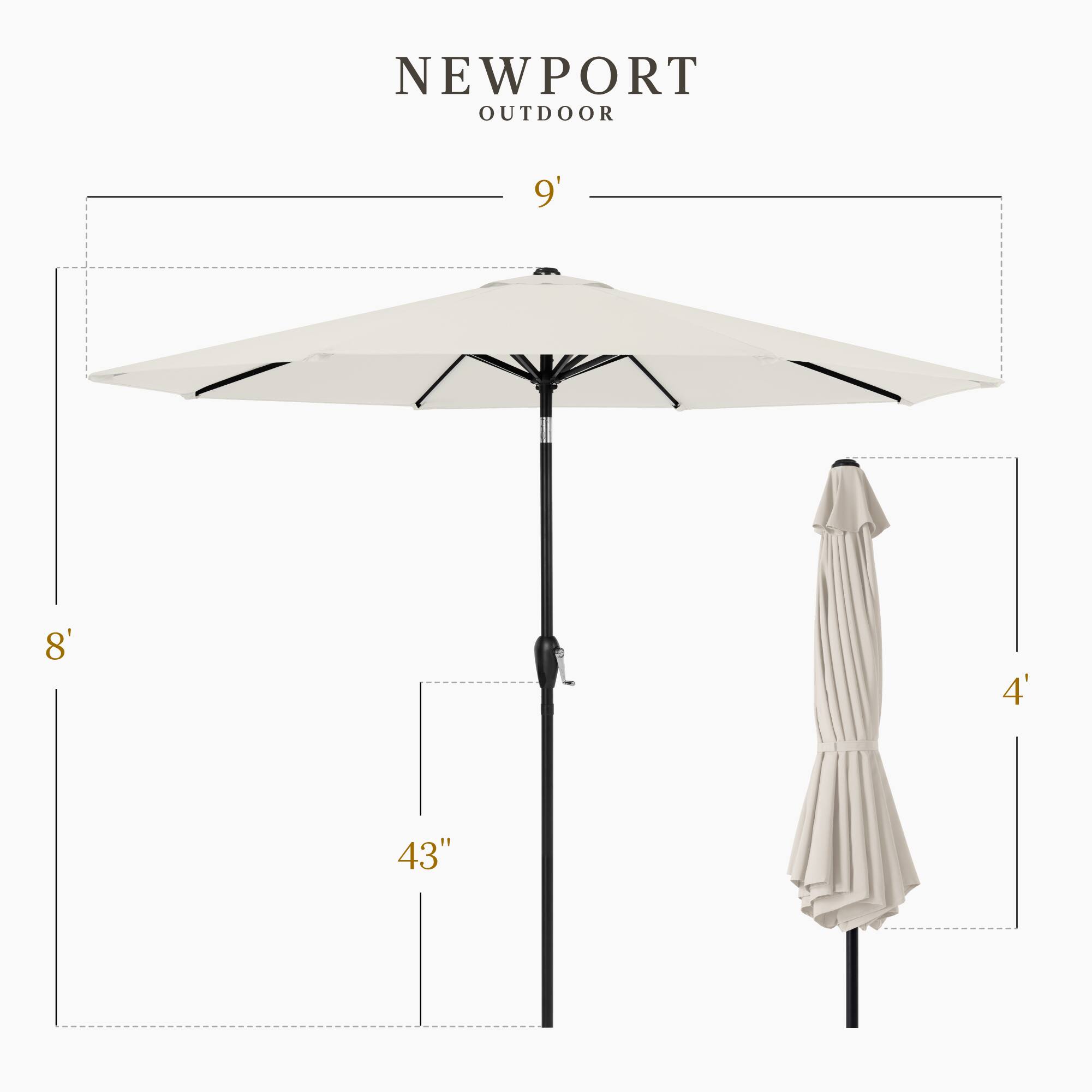NEWPORT OUTDOOR  
9' 8' 4' 43"