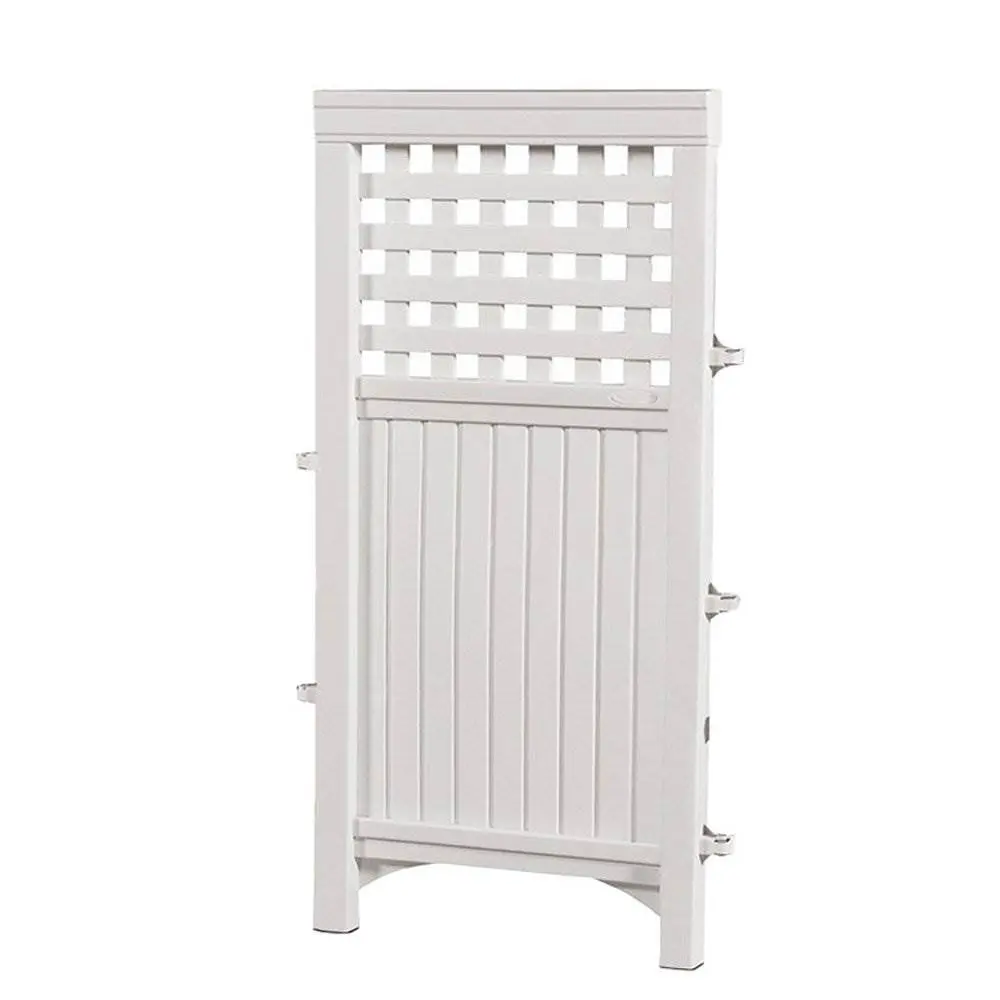 Alt View 7. Suncast - Suncast 4 Panel Screen Enclosure Freestanding Steel Resin Reversible Panel Outdoor Screen TRE, White - Brown.