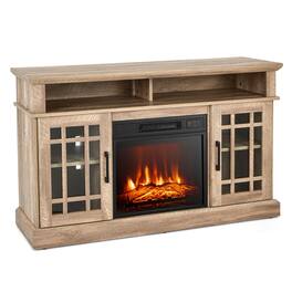 Boyel Living - 48 in. Freestanding Electric Fireplace TV Stand with 18 in. Fireplace Insert Fits TVs up to 55 in - Brown