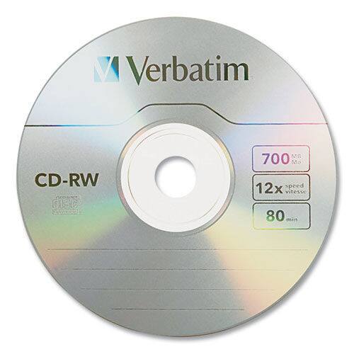 Verbatim CD-RW  
700 Mo  
12x speed  
80 min