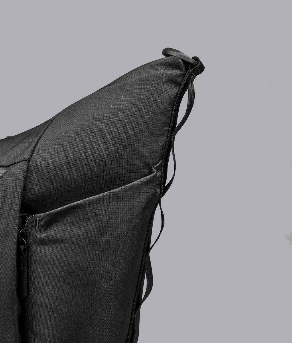 Left. ALPAKA - Flow Satchel 10L Shoulder Bag for 13" Laptop with Water Bottle Holder - Black.