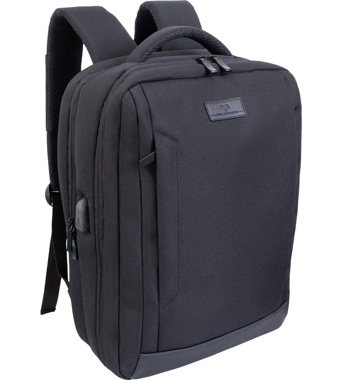 Front. Jack Abrahams - Jack Abrahams The Collins Nylon Workbook Backpack - Black - Black.