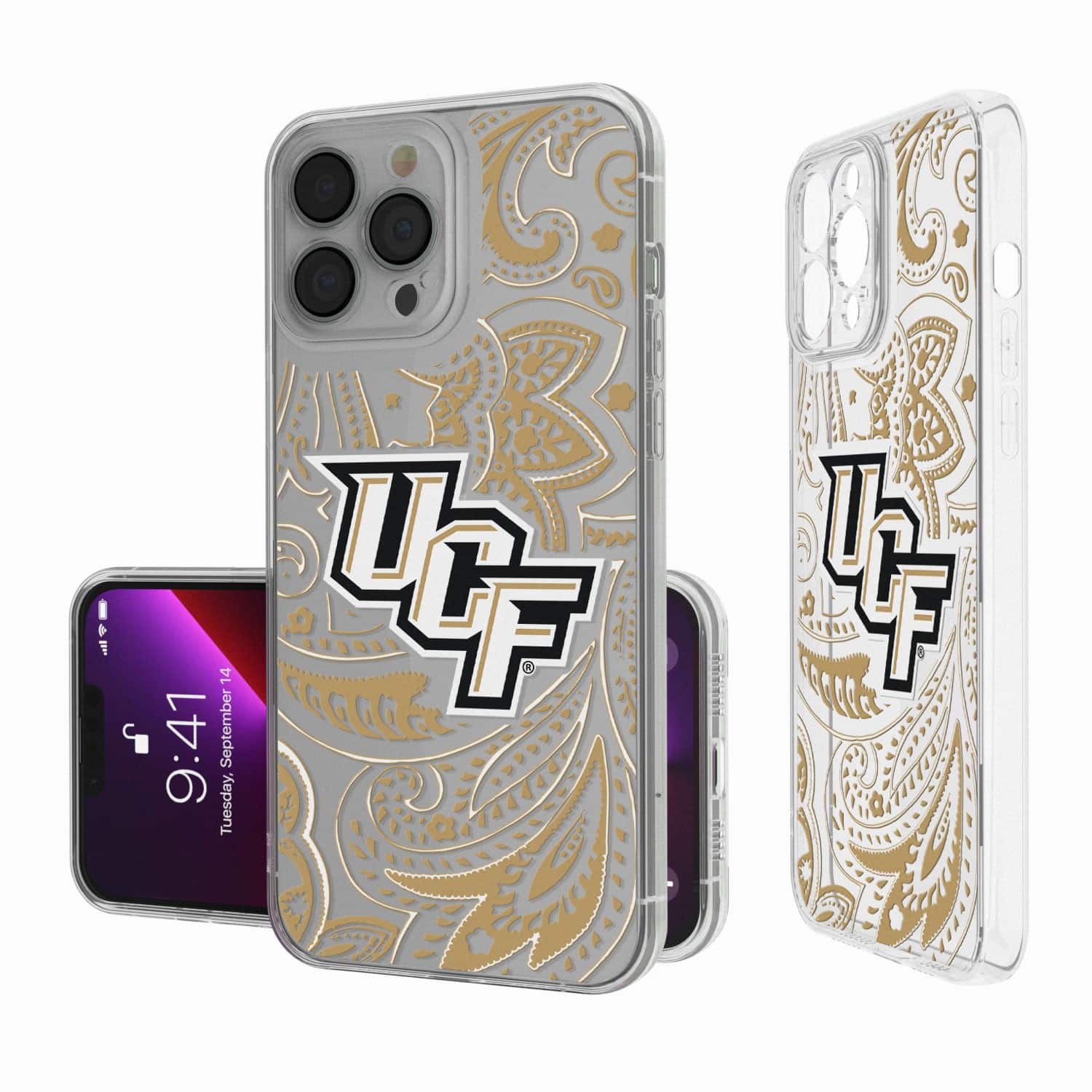 Keyscaper - NCAA - UCF Knights iPhone Paisley Design Clear Case - 14 - Multicolor price history on PriceWatchPro