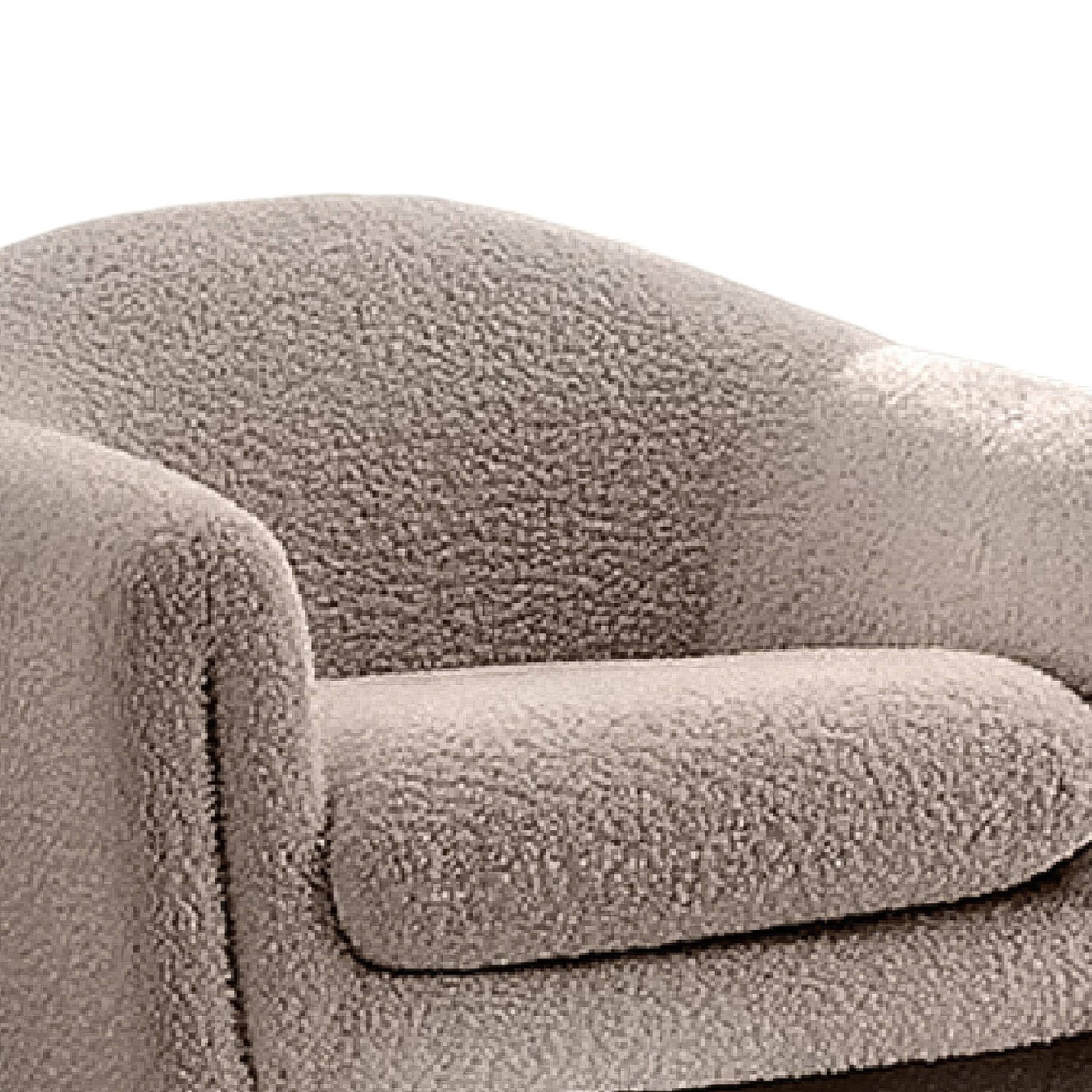 Manhattan Lane Danie Accent Armchair with U Shaped Frame, Mushroom ...