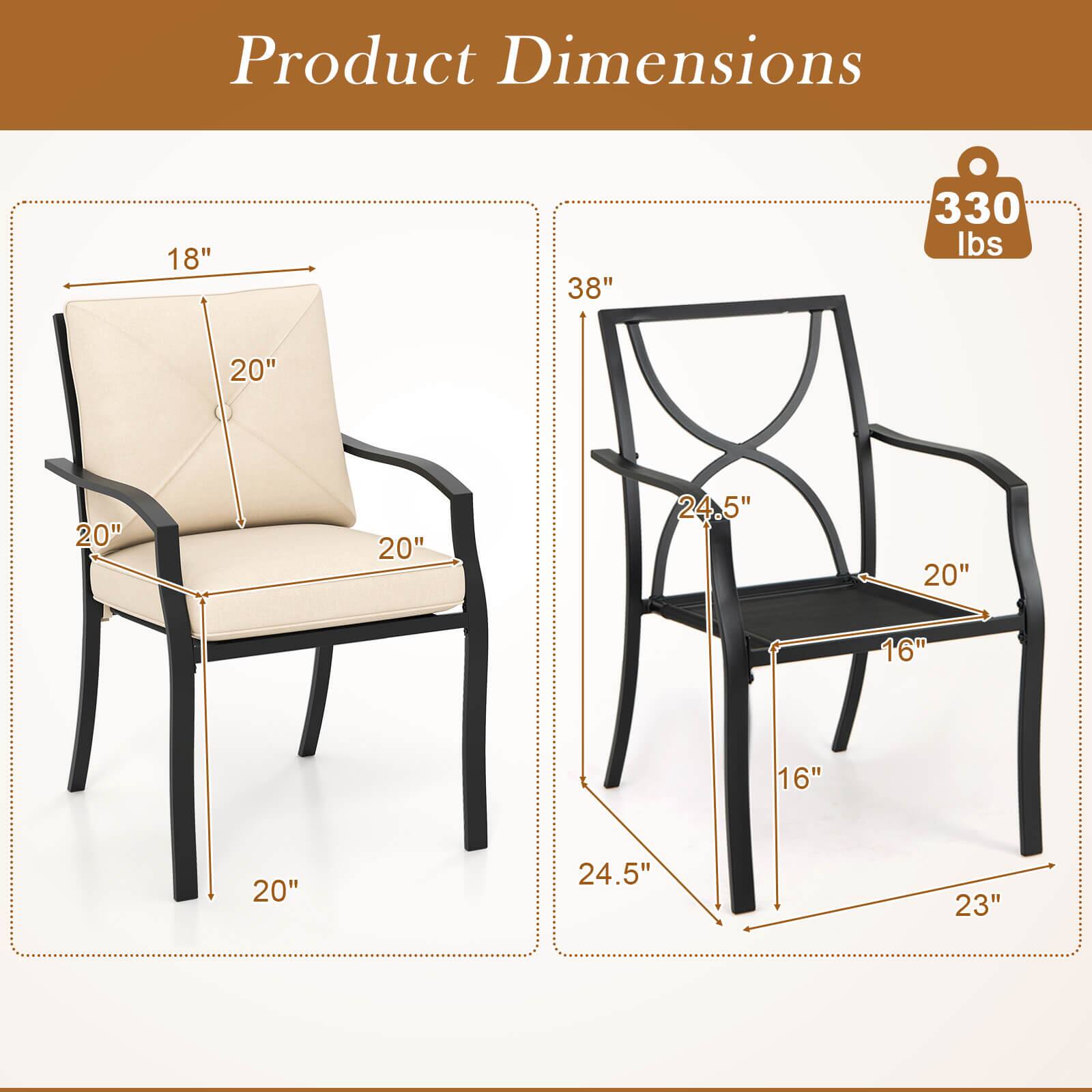 Product Dimensions: 18" x 38" x 330 lbs, 20" x 20" x 20" x 24.5" x 20" x 16" x 16" x 20" x 24.5" x 23"