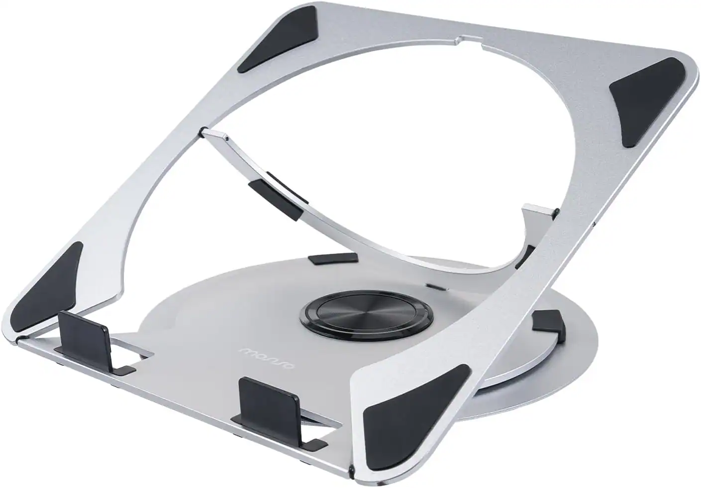 mosiso Adjustable Aluminum Laptop Stand with 360° Rotating Base ...