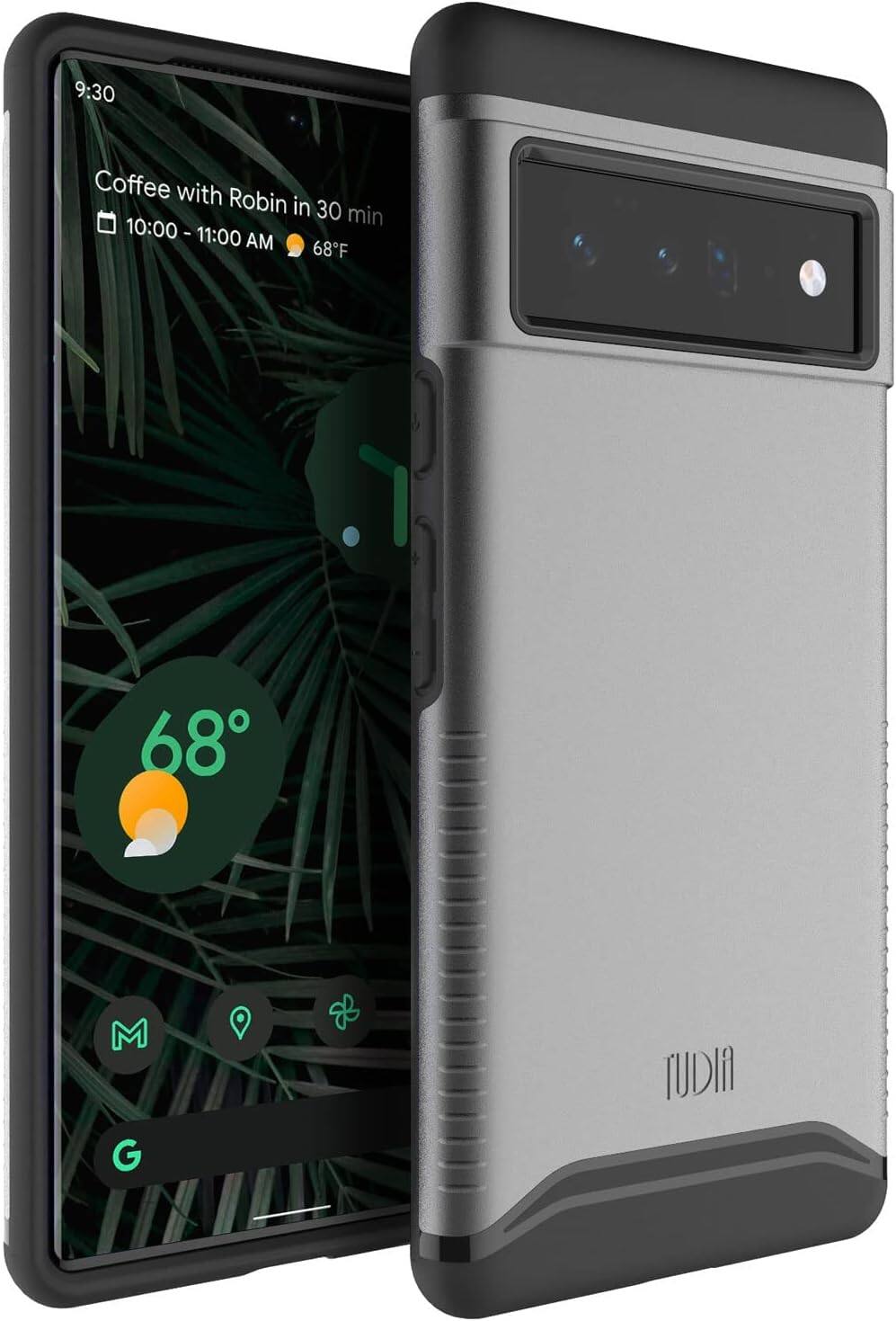 TUDIA - Merge for Google Pixel 6 Pro Case Military Grade Non-Slip Phone Case - Metallic Slate
