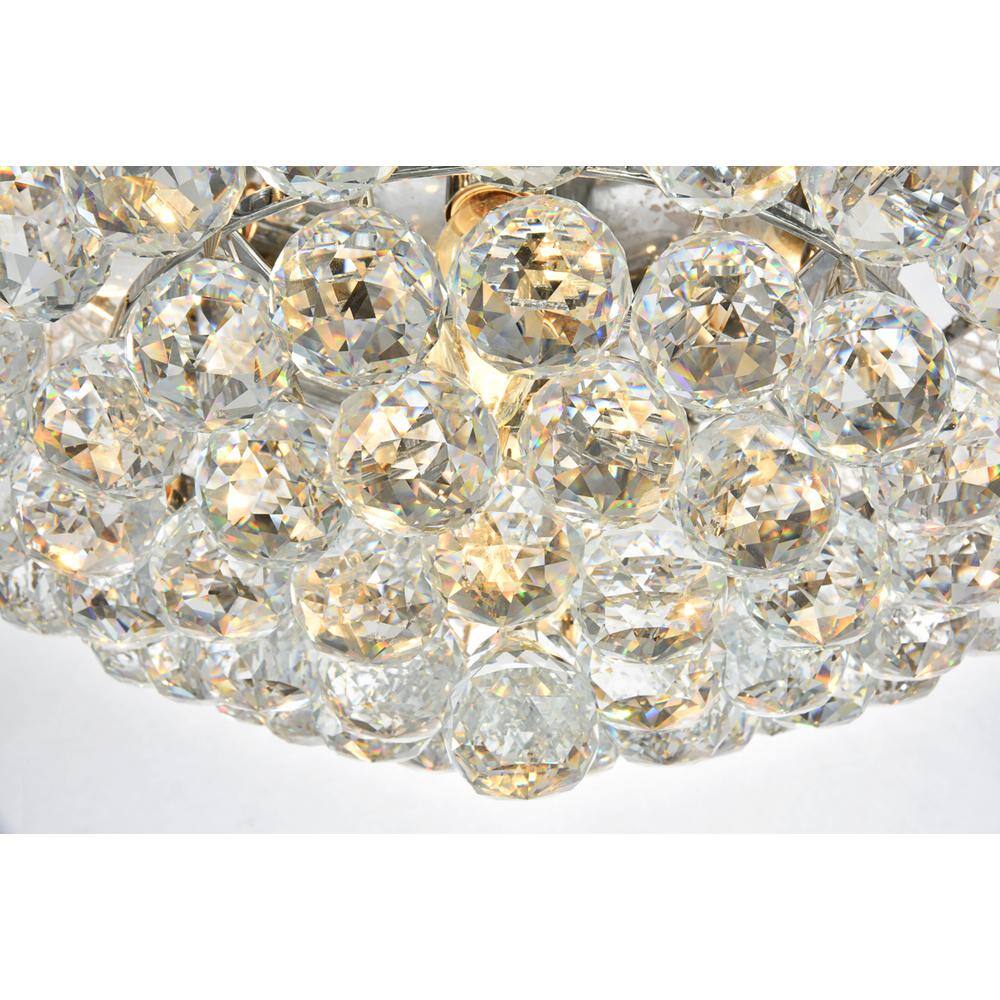 Back. Elegant Lighting - Primo 8 light Chrome Flush Mount Clear Royal Cut Crystal - Chrome.