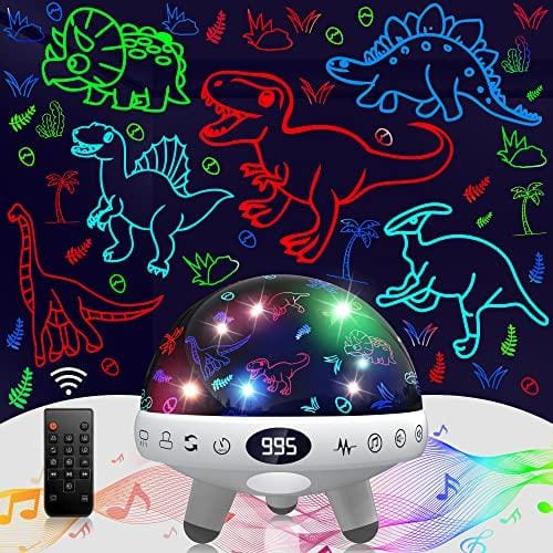 The Best Inks - Dinosaur Night Light Projector For With Timer&remote.dinosaur Gifts 1-12 Year Boy.dinosaur Toys 5-7 Old.dinosaur Decor - White Dinosaur