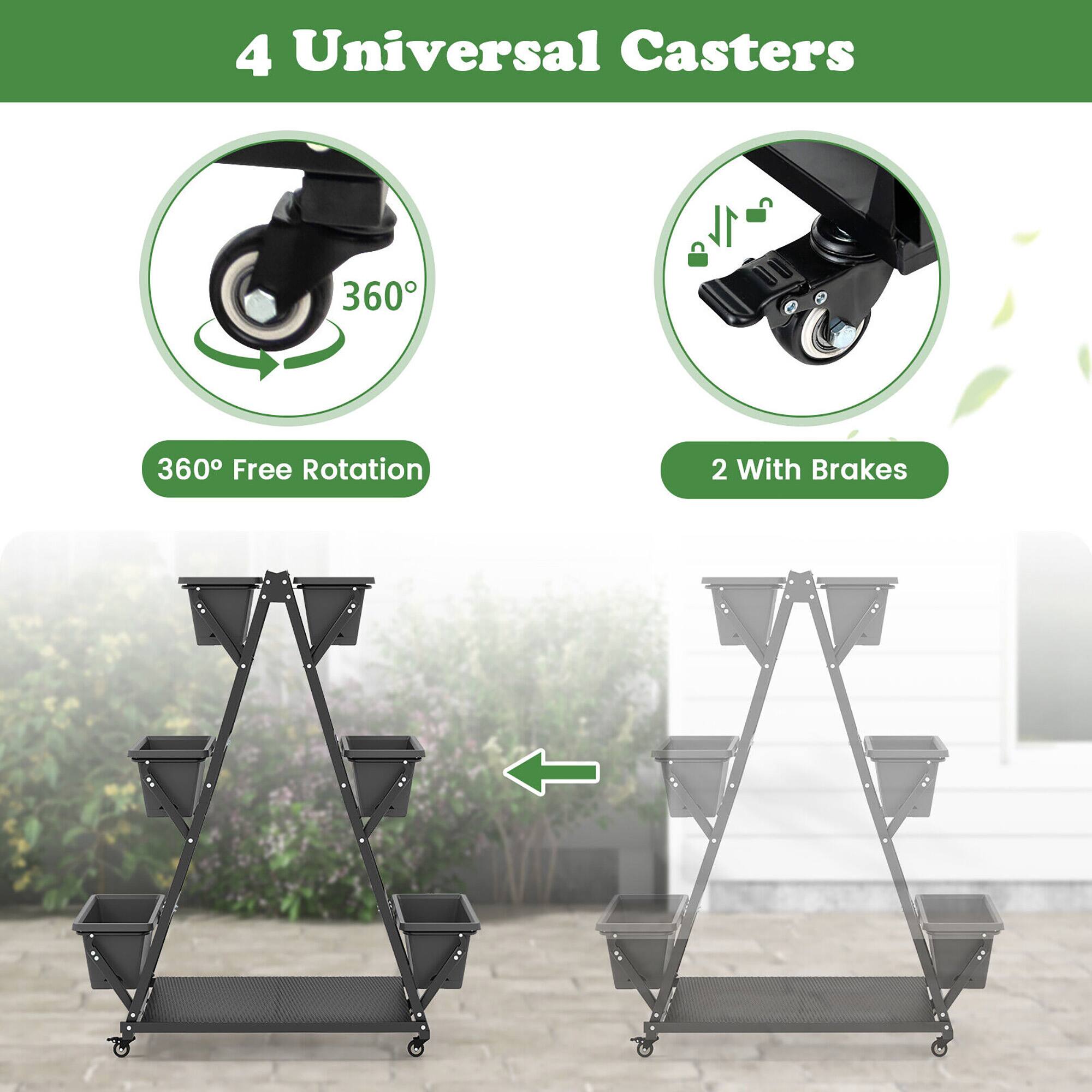 4 Universal Casters

- 360° Free Rotation
- 2 With Brakes