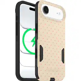 OtterBox - Artist Edition MagSafe Commuter Series Case for iPhone Air - Sandstone Pink Hearts